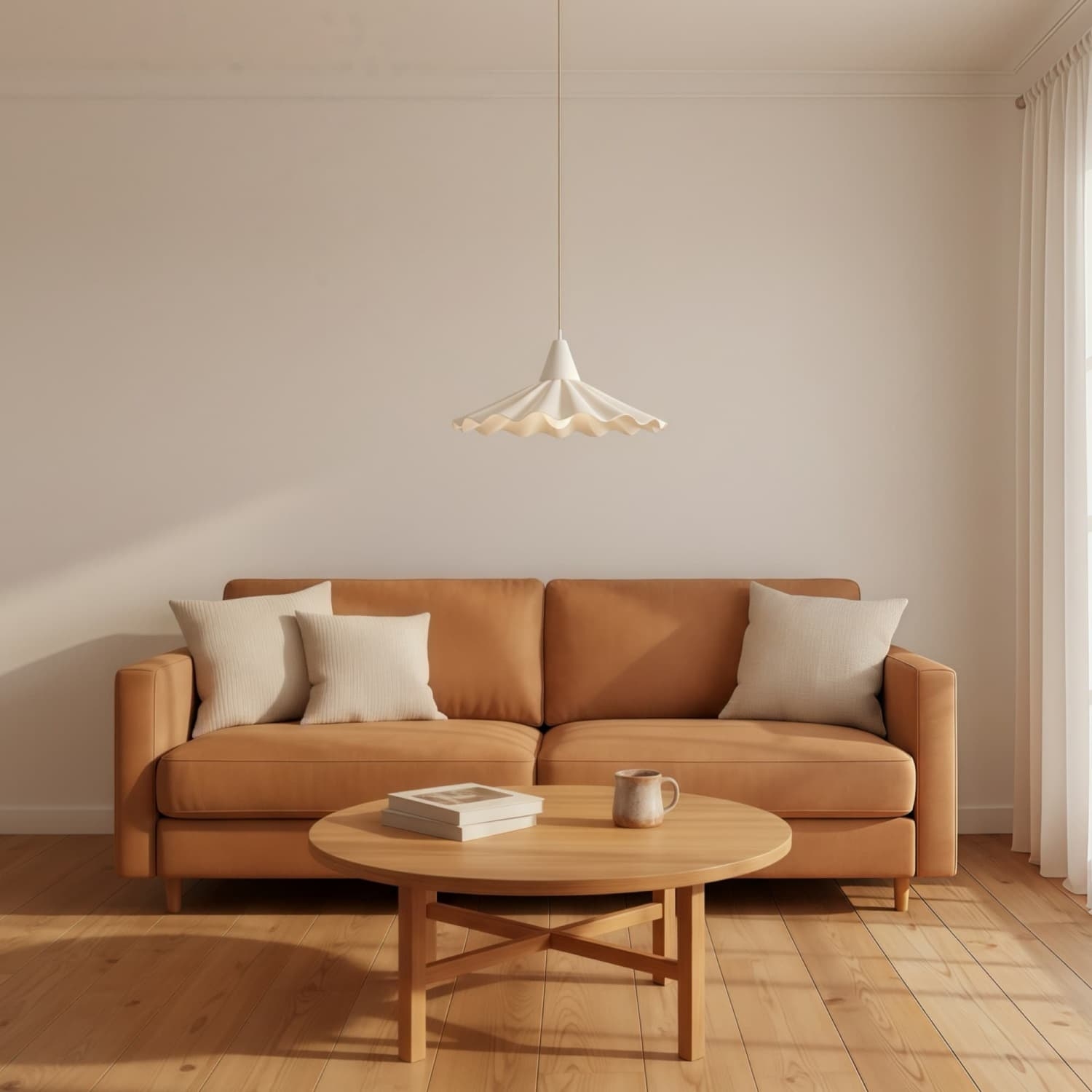 Arluneva Artistic Wave Pendant Lamp - Modern Handcrafted Ceramic Light for Living Room K2326