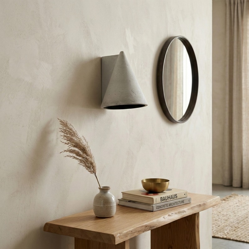 Concrellia Tapered Concrete Wall Sconce in Artistic Style - Ideal Lighting for Living Room K2289