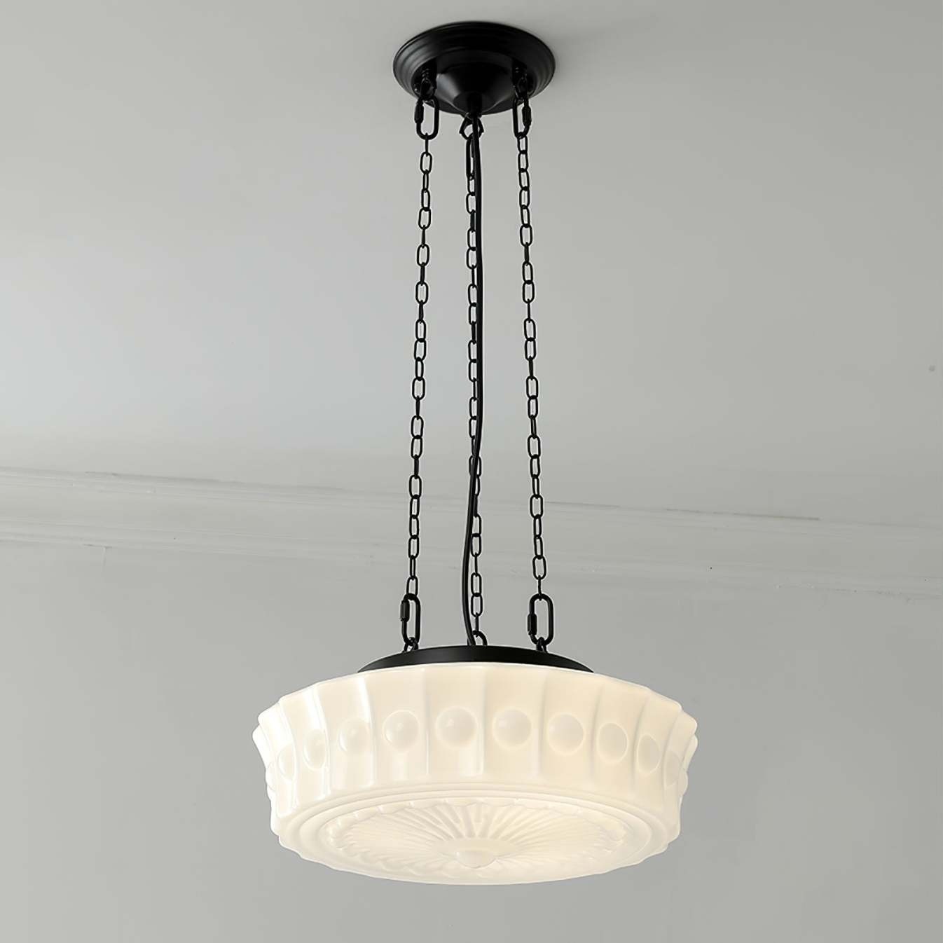 Iron Glass Cylinder Shade Chandelier K827