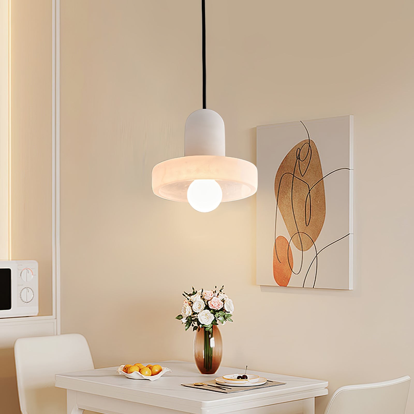 Elegant Creative White Alabaster Pendant Light K823