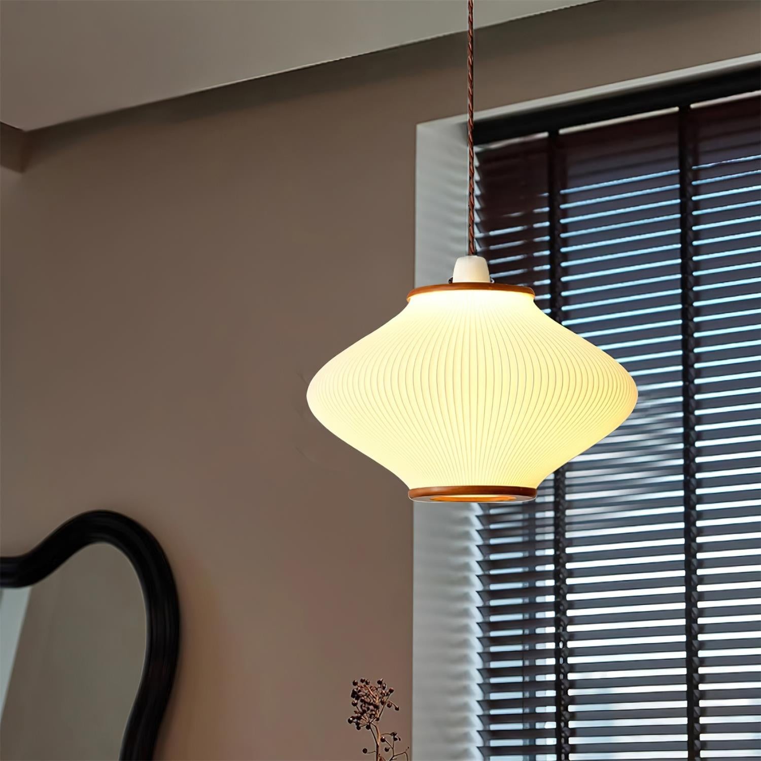 French Style Pine Bell Pendant Lamp K495