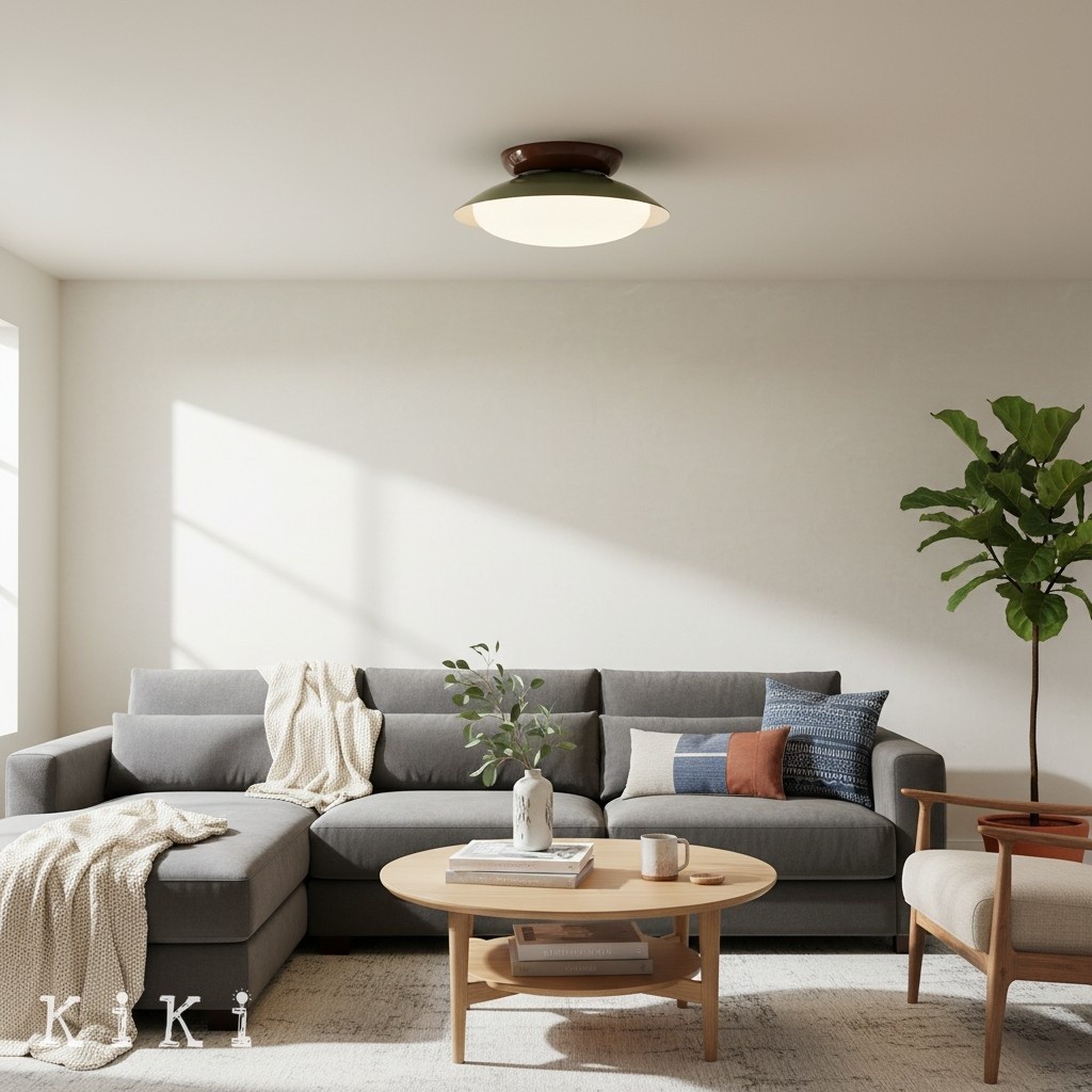 Heliora Modern Dome Ceiling Light - Minimalist Style for Living Room and Bathroom K2114