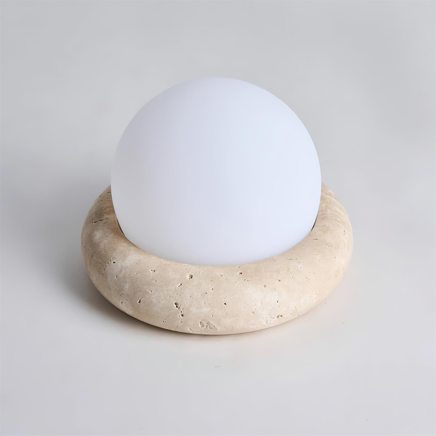 Modern Travertine Cute Mini Orb Table Lamp K853