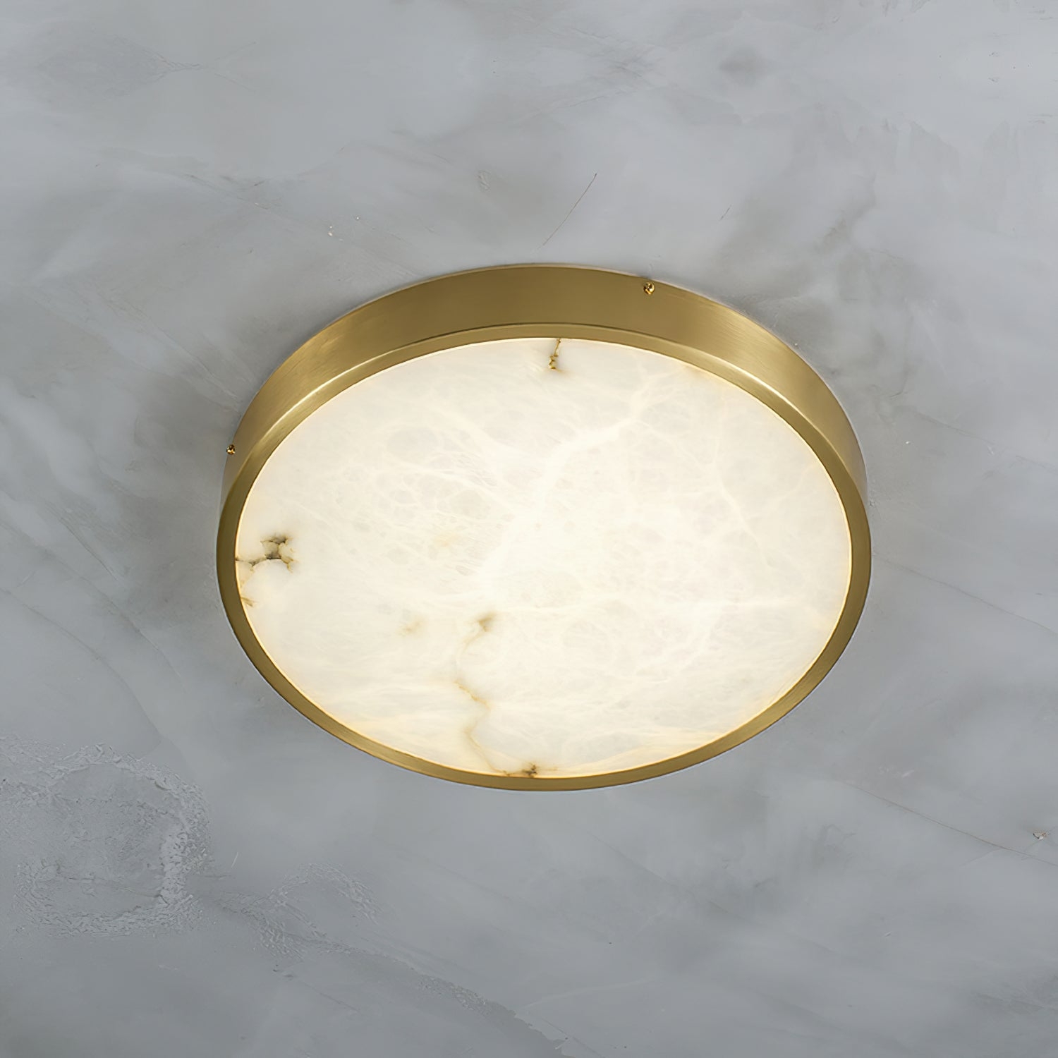Geometric Alabaster Recessed Ceiling Light D431