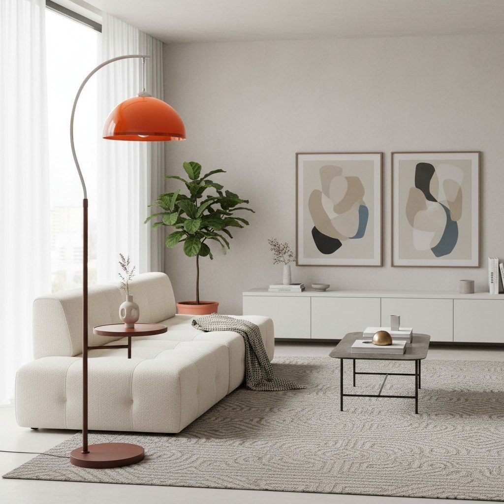 Afterglow Mid-Century Modern Floor Lamp - Ambient Light for Bedroom Settings K2156
