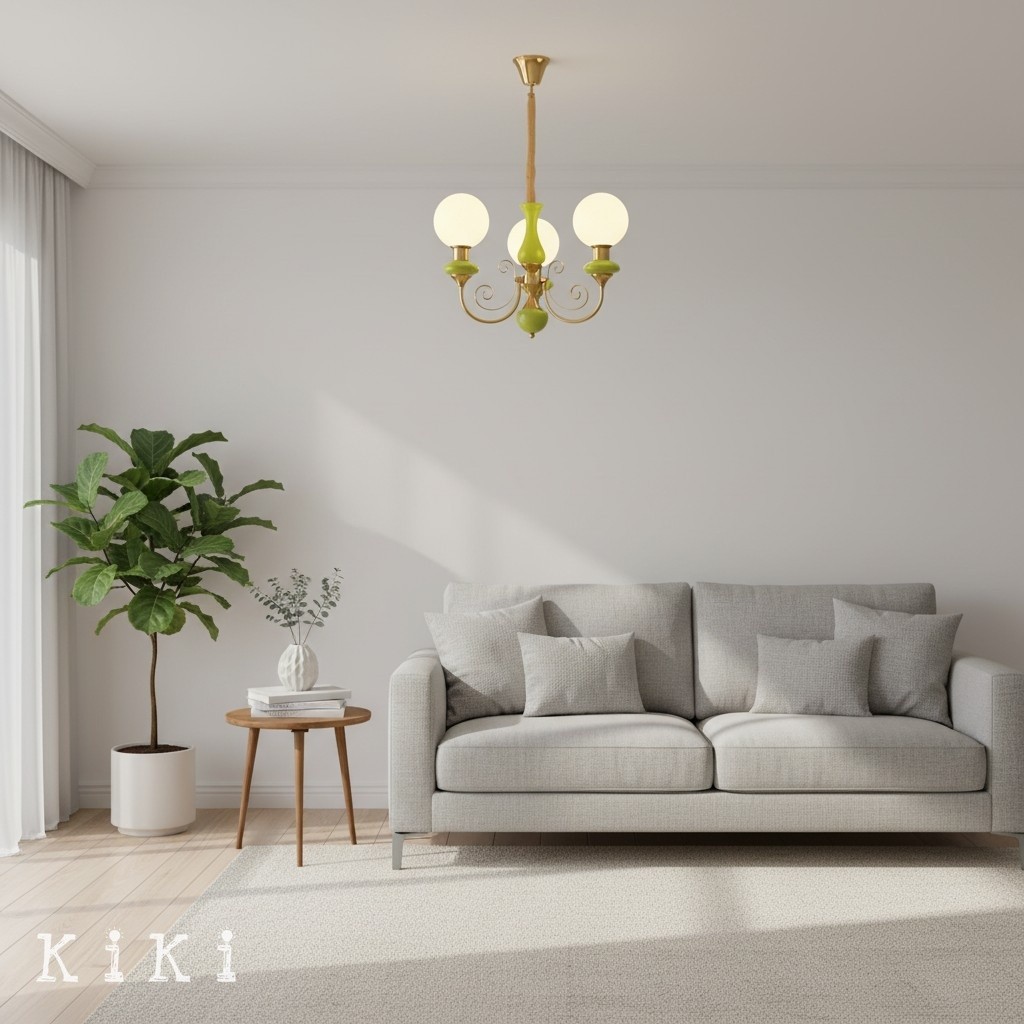 Radiara Sculptural Luxurious Glass Chandelier - Elegant Metal Lighting for Living Room K2110
