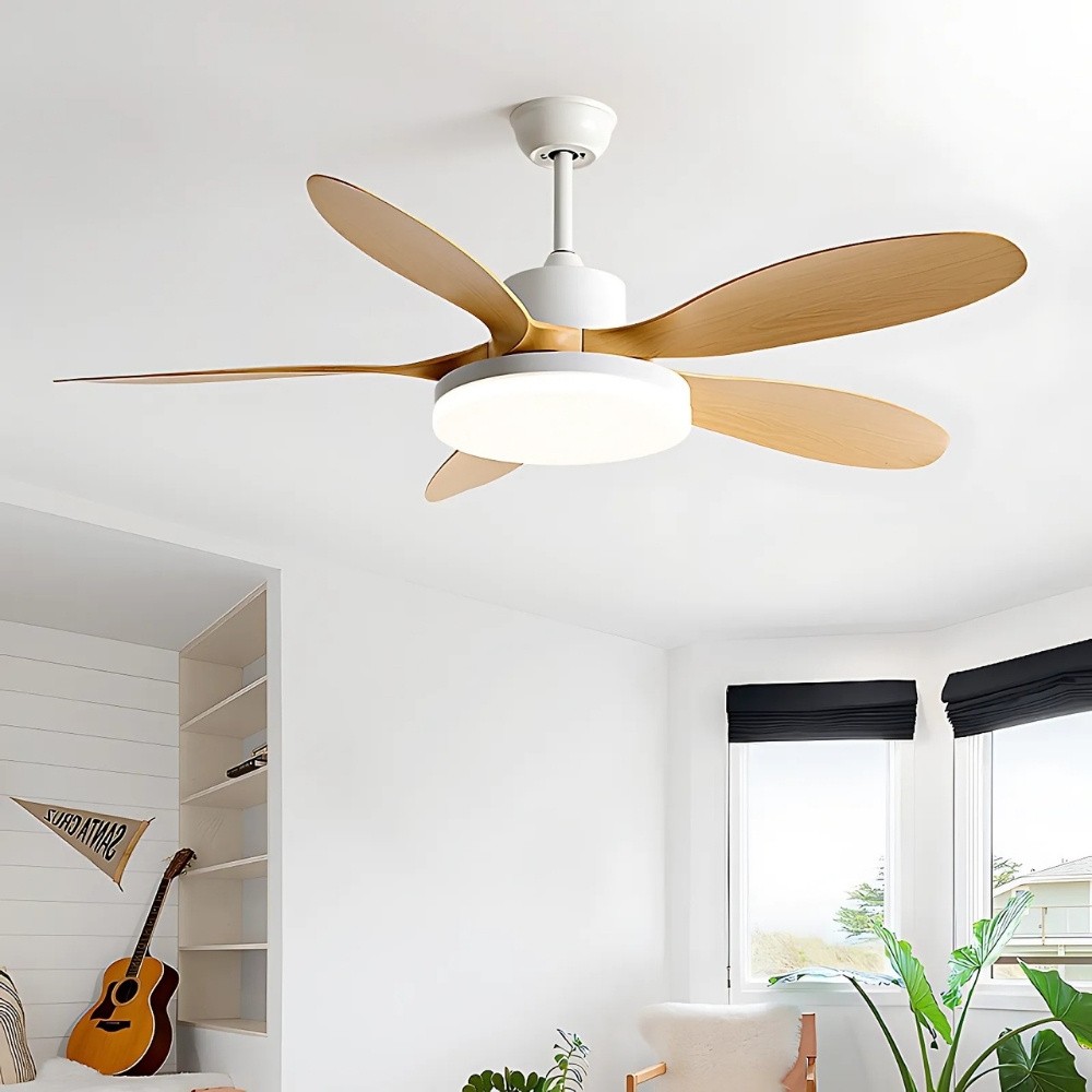 Scandinavian Led 5 Blade Ceiling Fan Light K1116