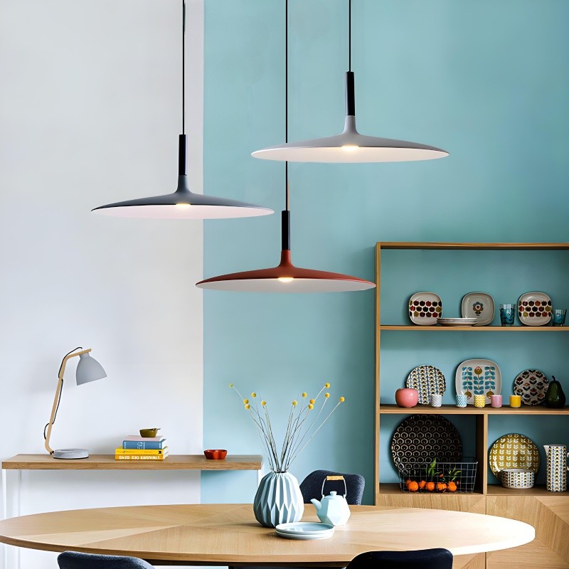 Vibrant Aplomb Large Pendant Light - Stylish Round Disc Pendan Light for Modern Interiors