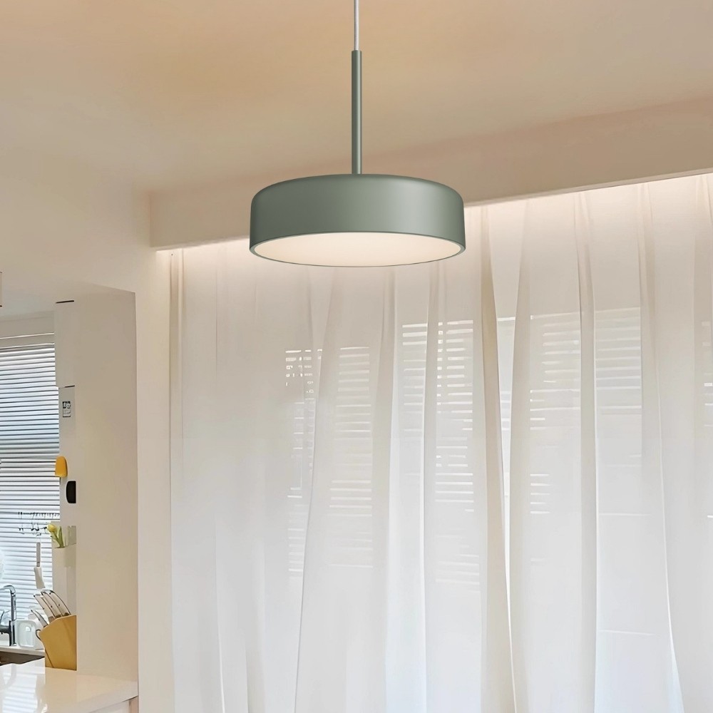 Modern Bobber Round LED Pendant Light – Adjustable Suspension for Dining Zone or Hallway K944