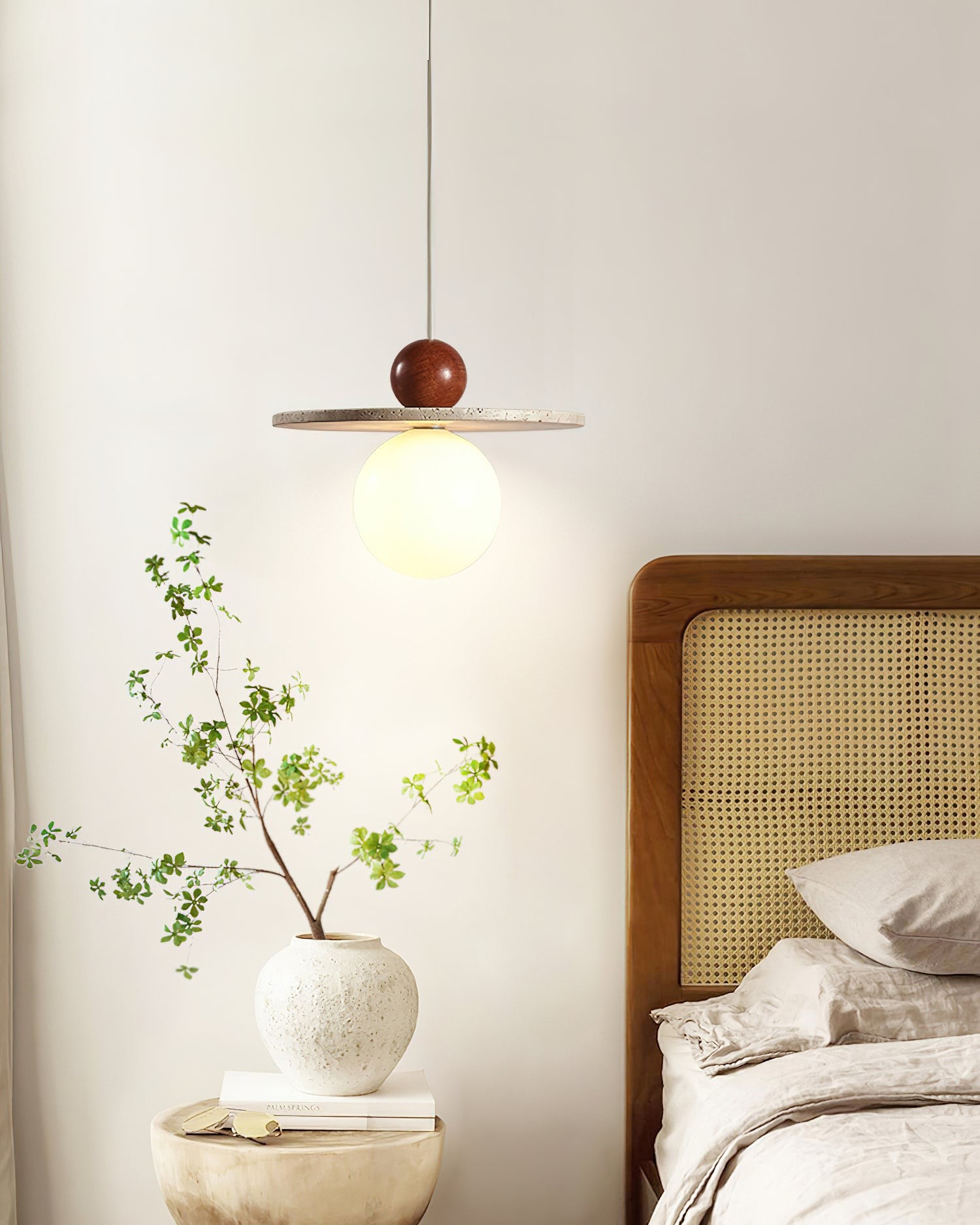 Retro Decor Cave Stone Disc Pendant Light K860