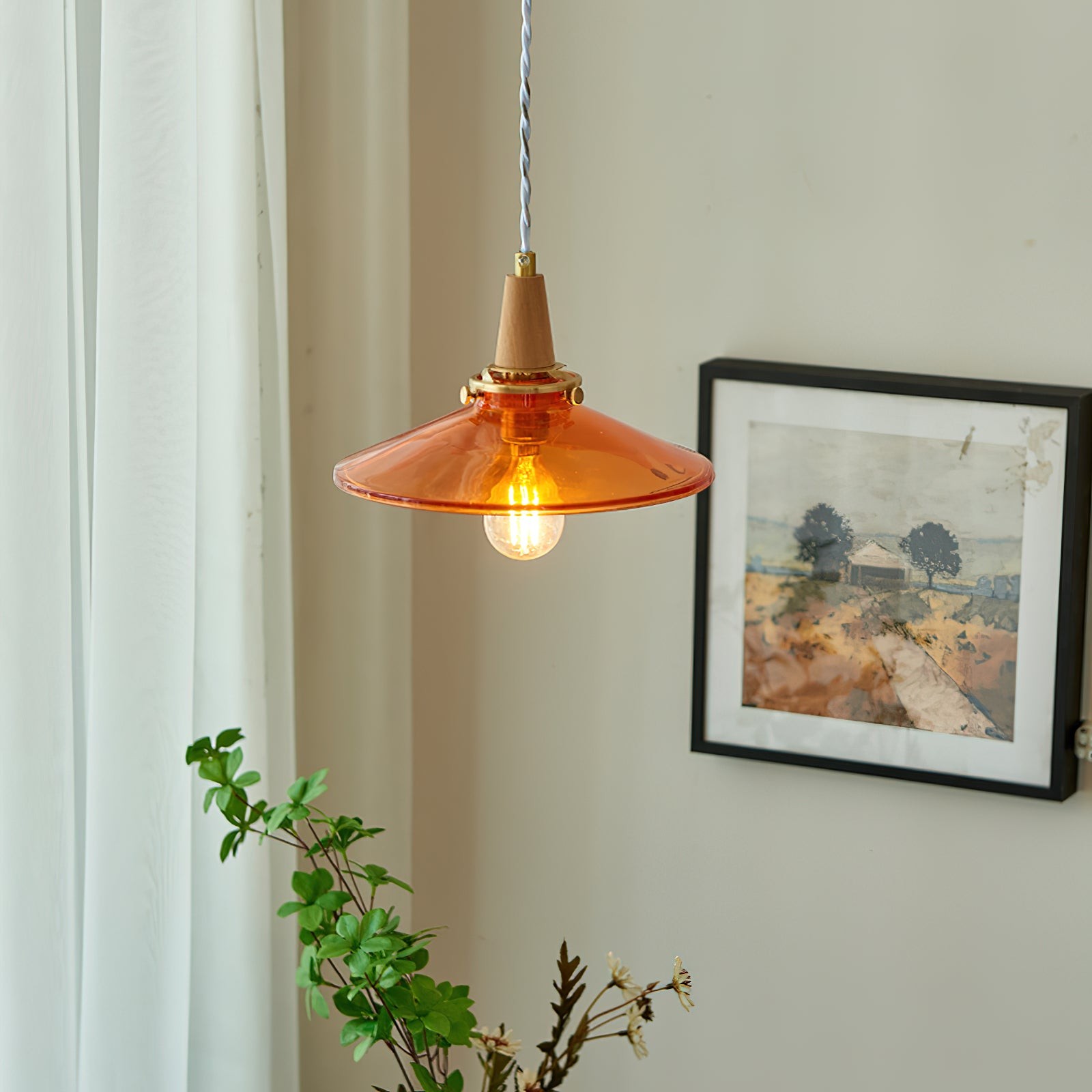 Nordic Brass Glass Pendant Lamp K258