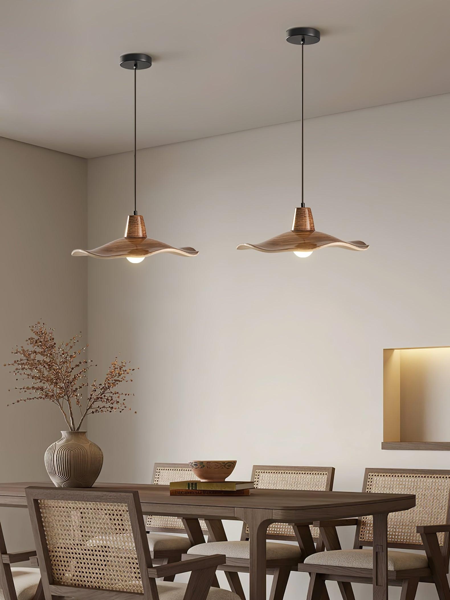 Black Imitation Walnut Wood Grain Kitchen Pendant Lamp K729