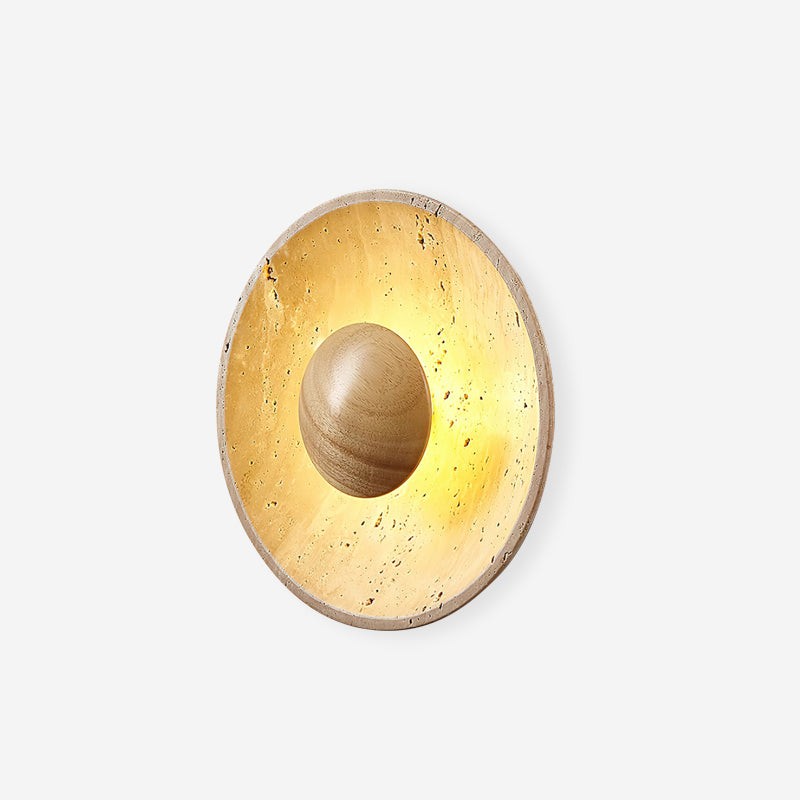 Cream Style Wooden Sphere Wall Lamp K436