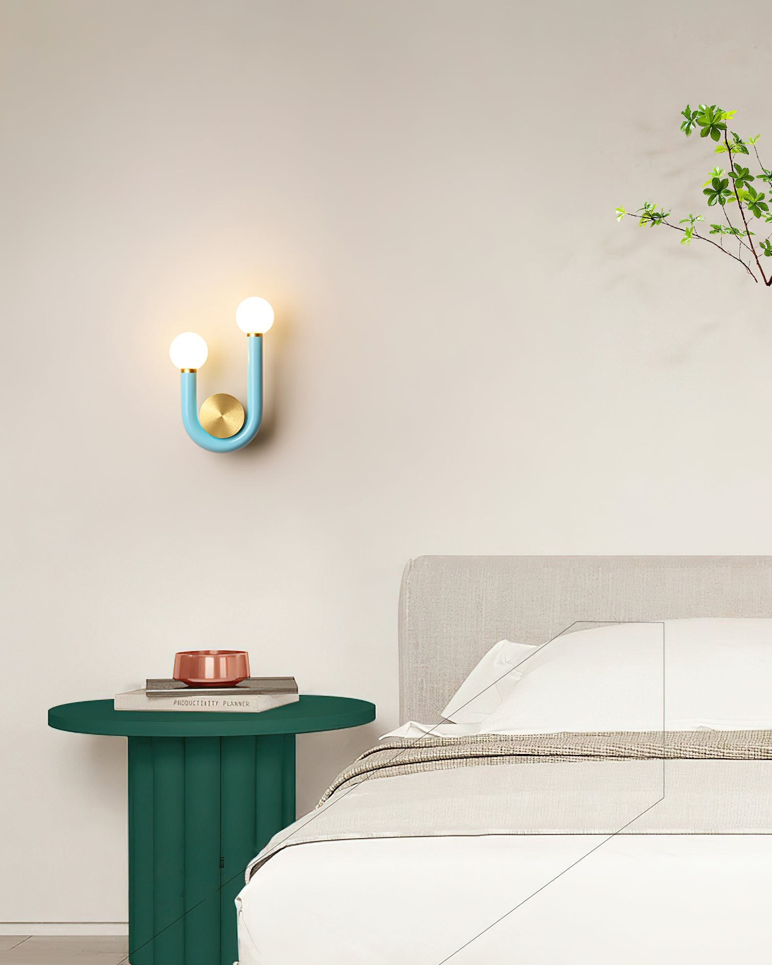 Creative U Shaped Double Head Wall Lamp K695