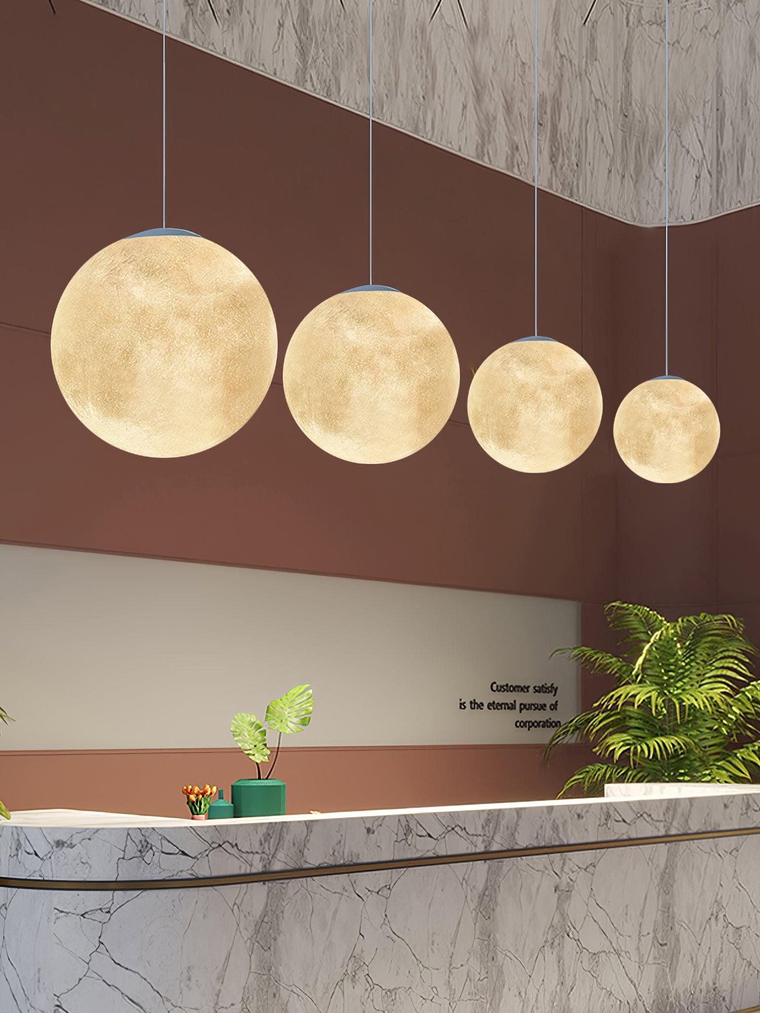 Planetary White Moon Chandelier Suitable For Living Room K215