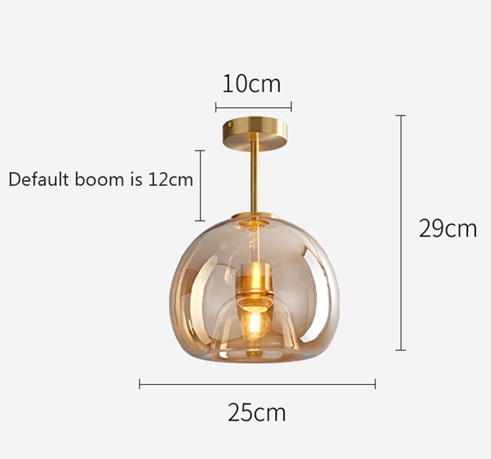 Retro Bubble Concave Glass Ceiling Lamp K750