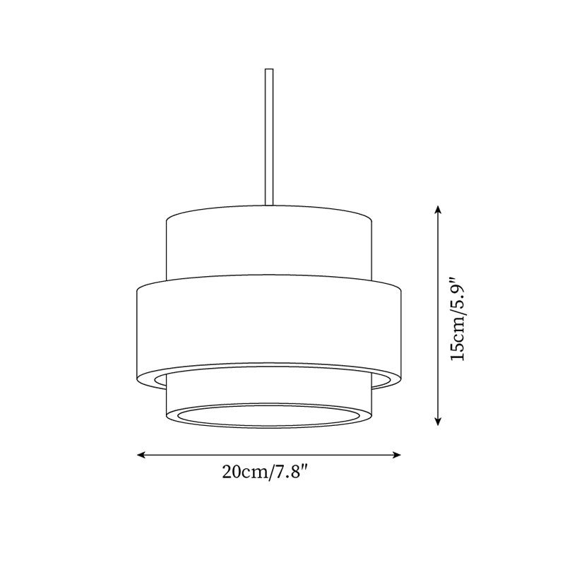 Cylinder Travertine Pendant Lamp K324