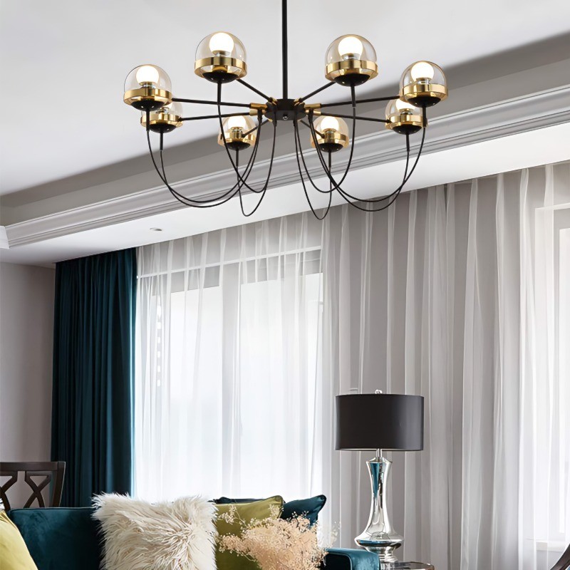 Glass ball chandelier