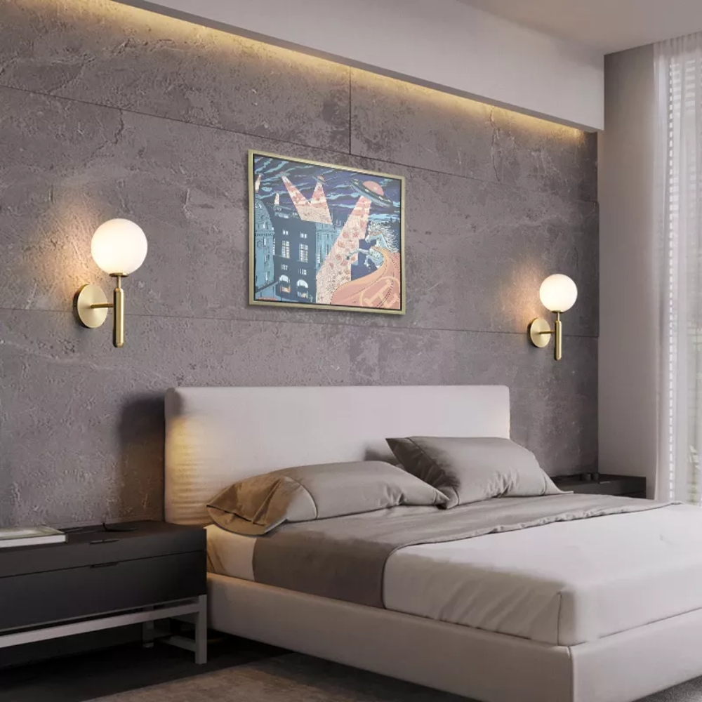 Milky Glow Modern Metal Wall Lamp D791