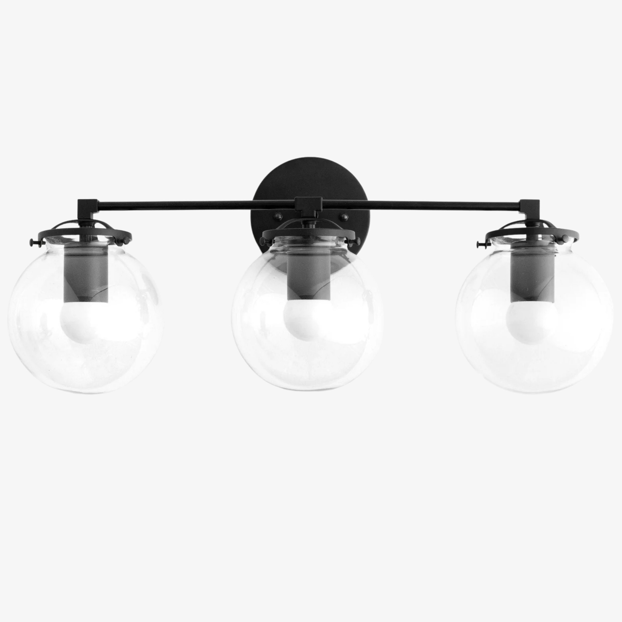 Glorica Glass 3 Shade Globe Vanity Light - Soft Bathroom Light Fixture K1453