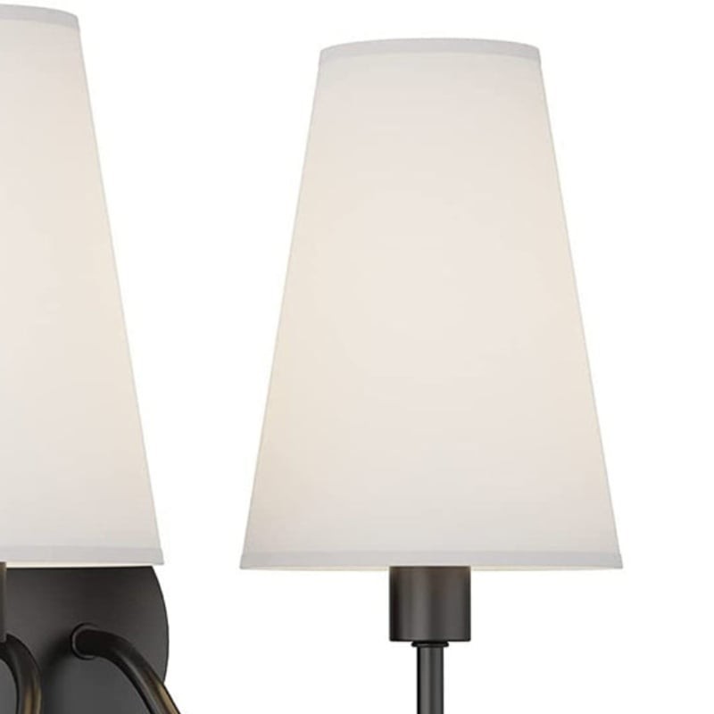 Arcuma Elegant Metal Fabric Shade Wall Sconce - Chic Lighting for Nightstands and Hallways K2077