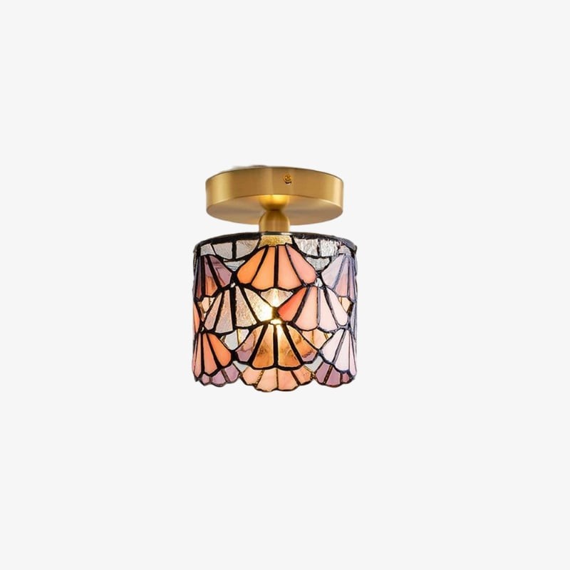 Vintagia Tiffany Style Ceiling Light - Elegant Mosaic Glass Design for Living Room and Bathroom K2138