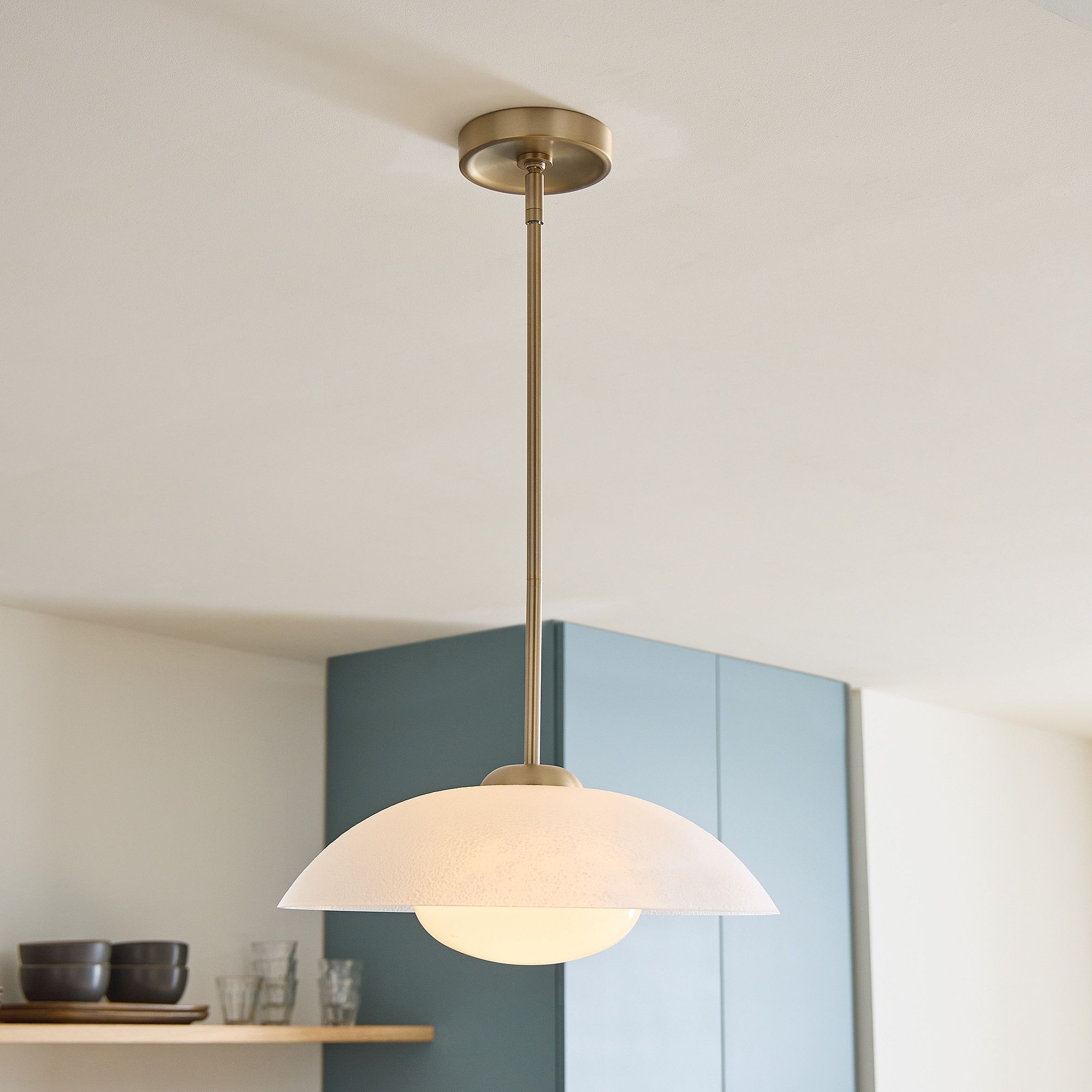 Elorina Pendant Light - Perforated Metal Shade, Champagne Bronze K1170