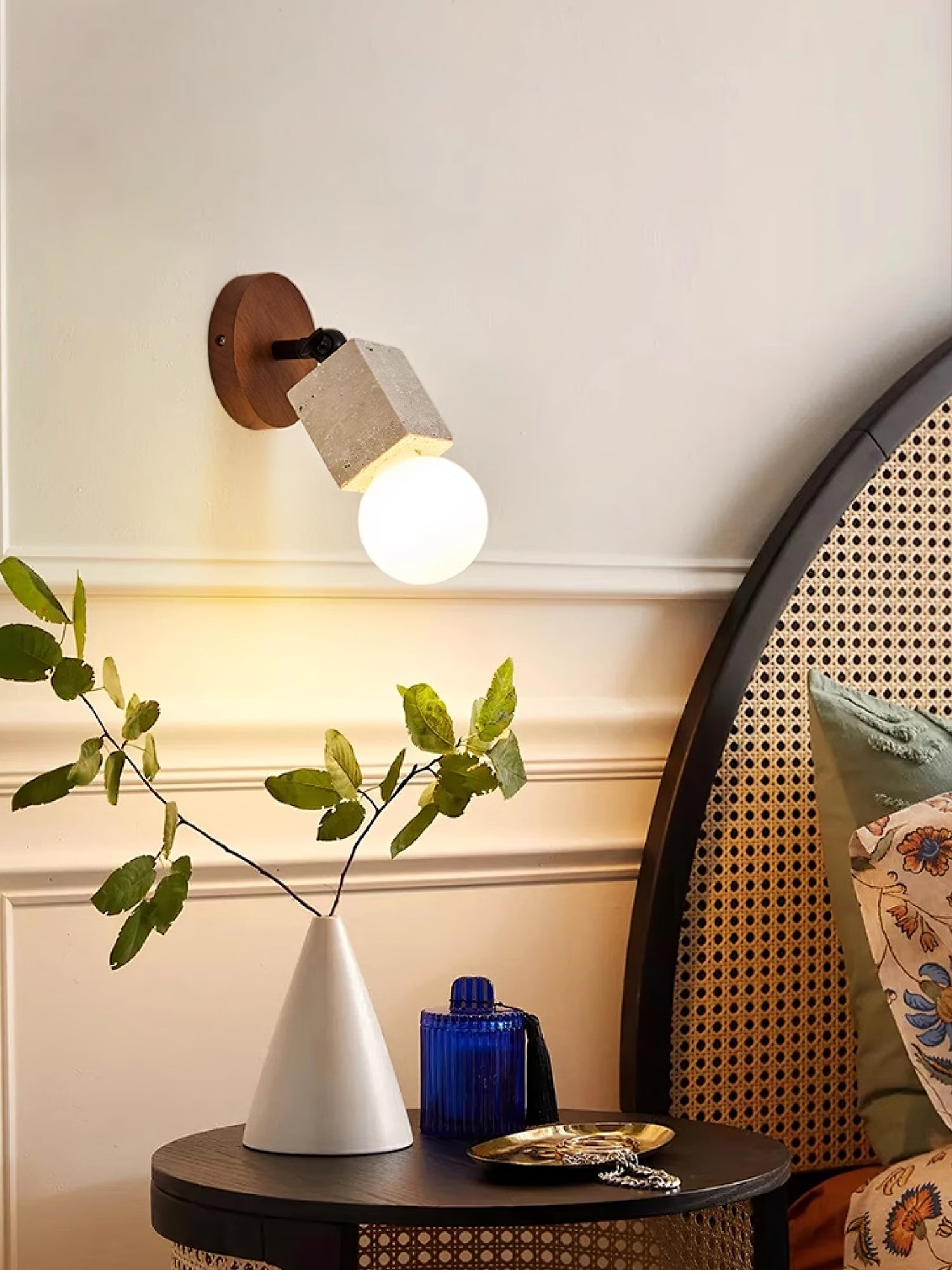 Wabi-Sabi Travertine Adjustable Wall Lamp K745