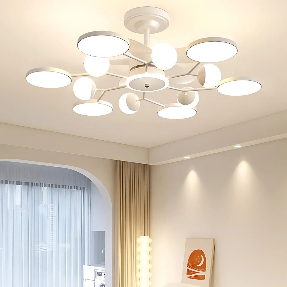 Nordic Branch Quiet Led Ceiling Fan Light K950