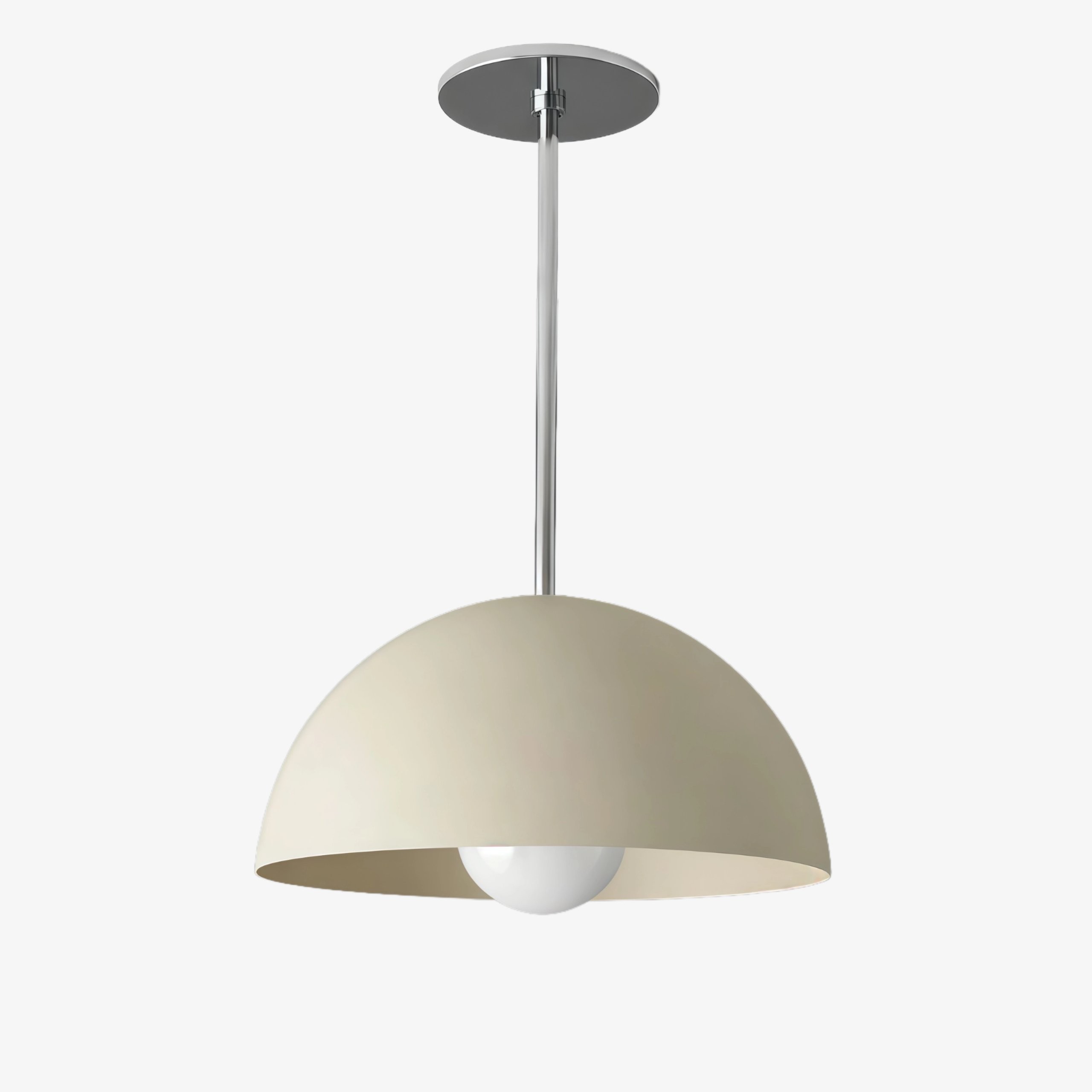 Metio Dome Neutral Dome Pendant - Modern Metal Accent Lighting K1526