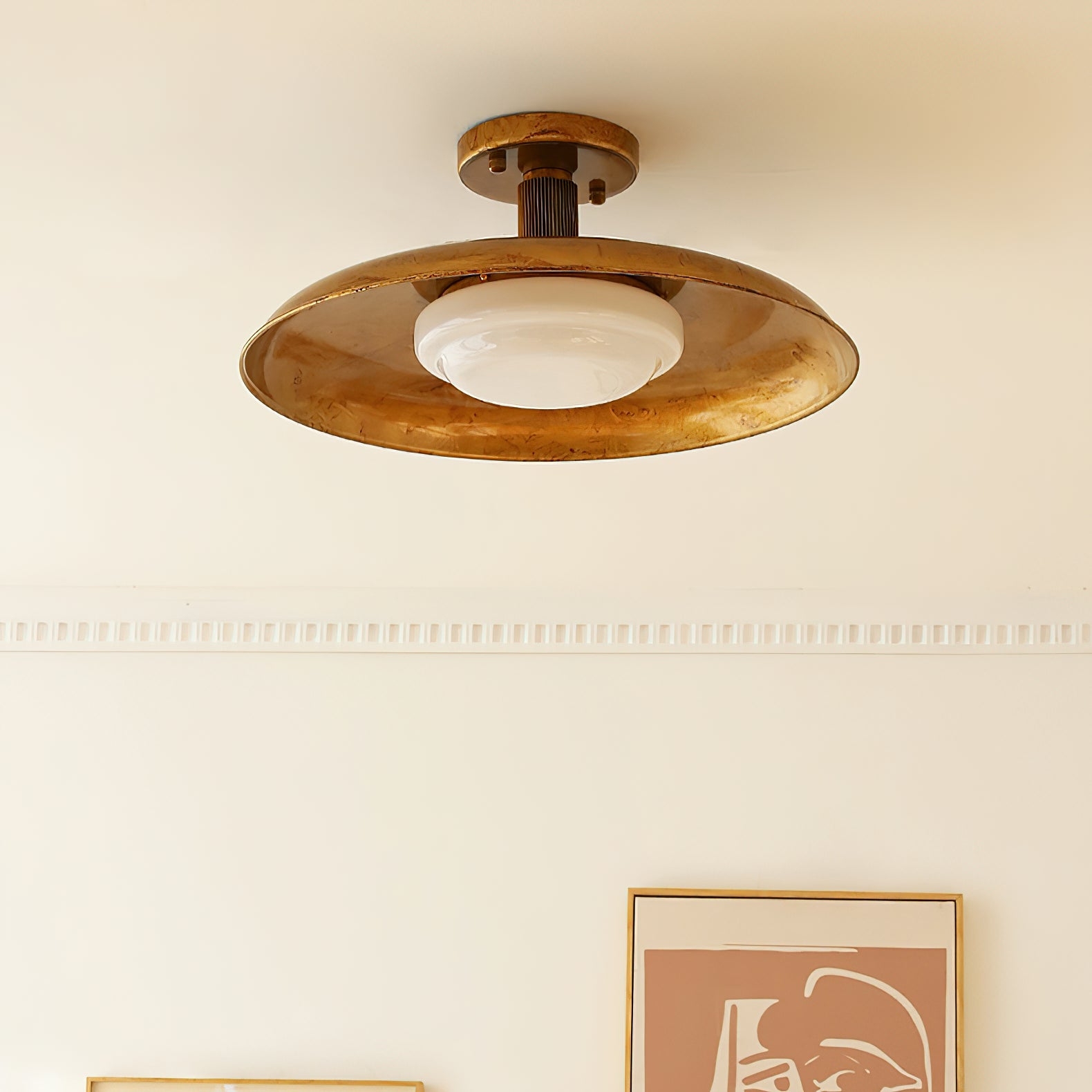 Pot-Lid Style Flat-Panel Ceiling Light D697