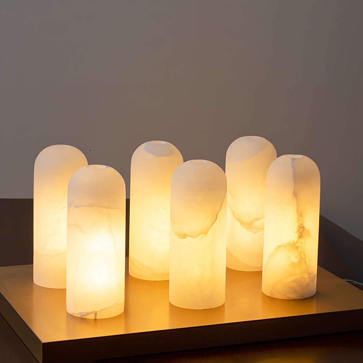 Modern Minimalist Copper Natural Marble Adjustable Wire Wall Lamp K527