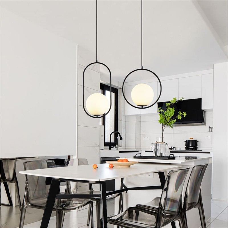 Minimalist Mila Pendant Lamp - Oval Hanging Light for Bedroom Bedside