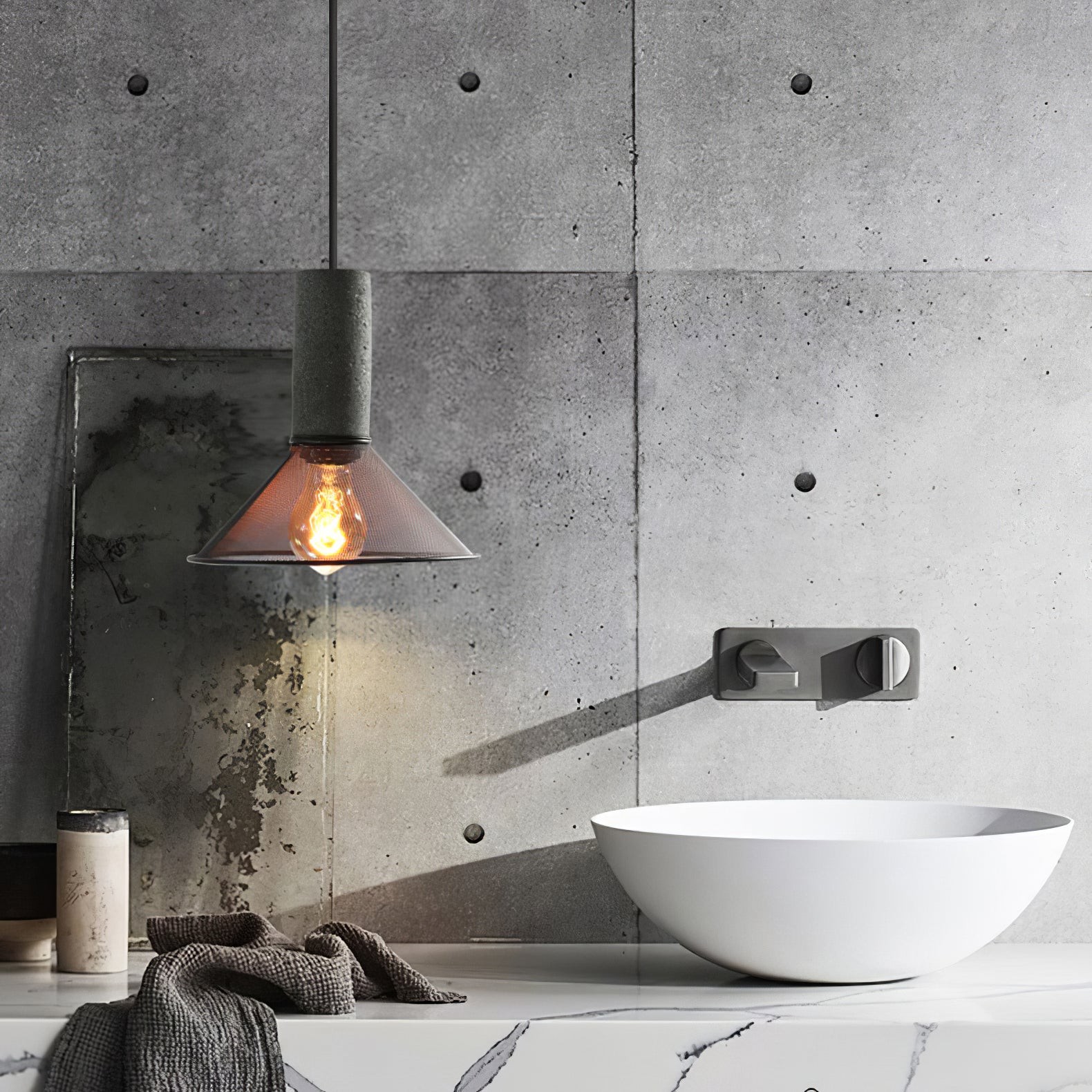 Cement Mesh Pendant Light K308