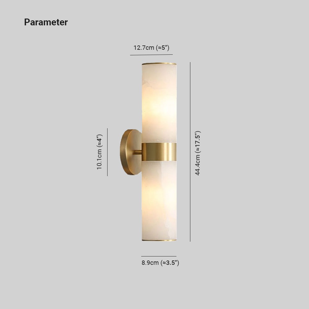 Modern Double Head Metal Brass Stone Vanity Wall Lamp K314