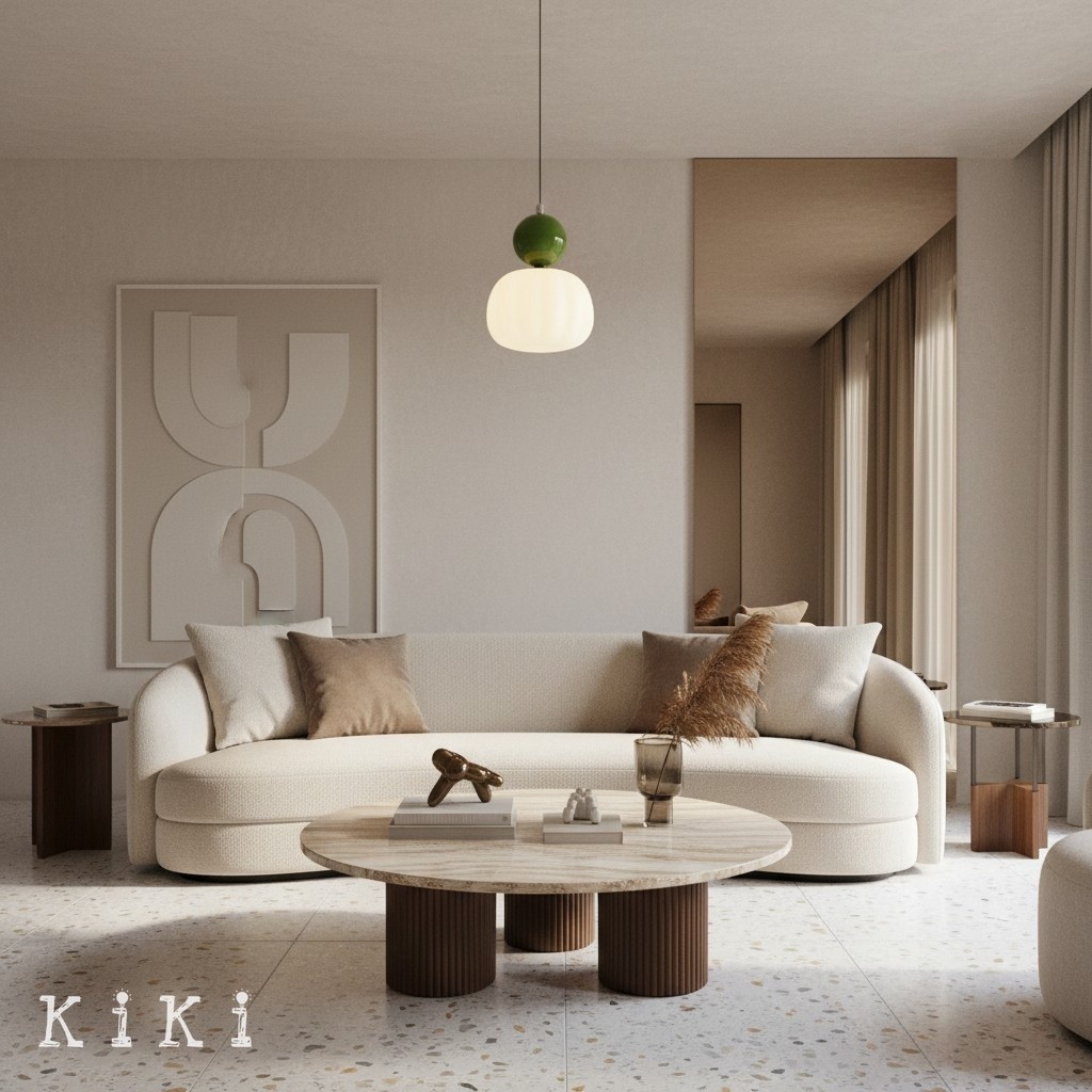 Ornavigo Round Bauhaus Pendant Light - Modern Lighting for Dining Living and Bedroom K37