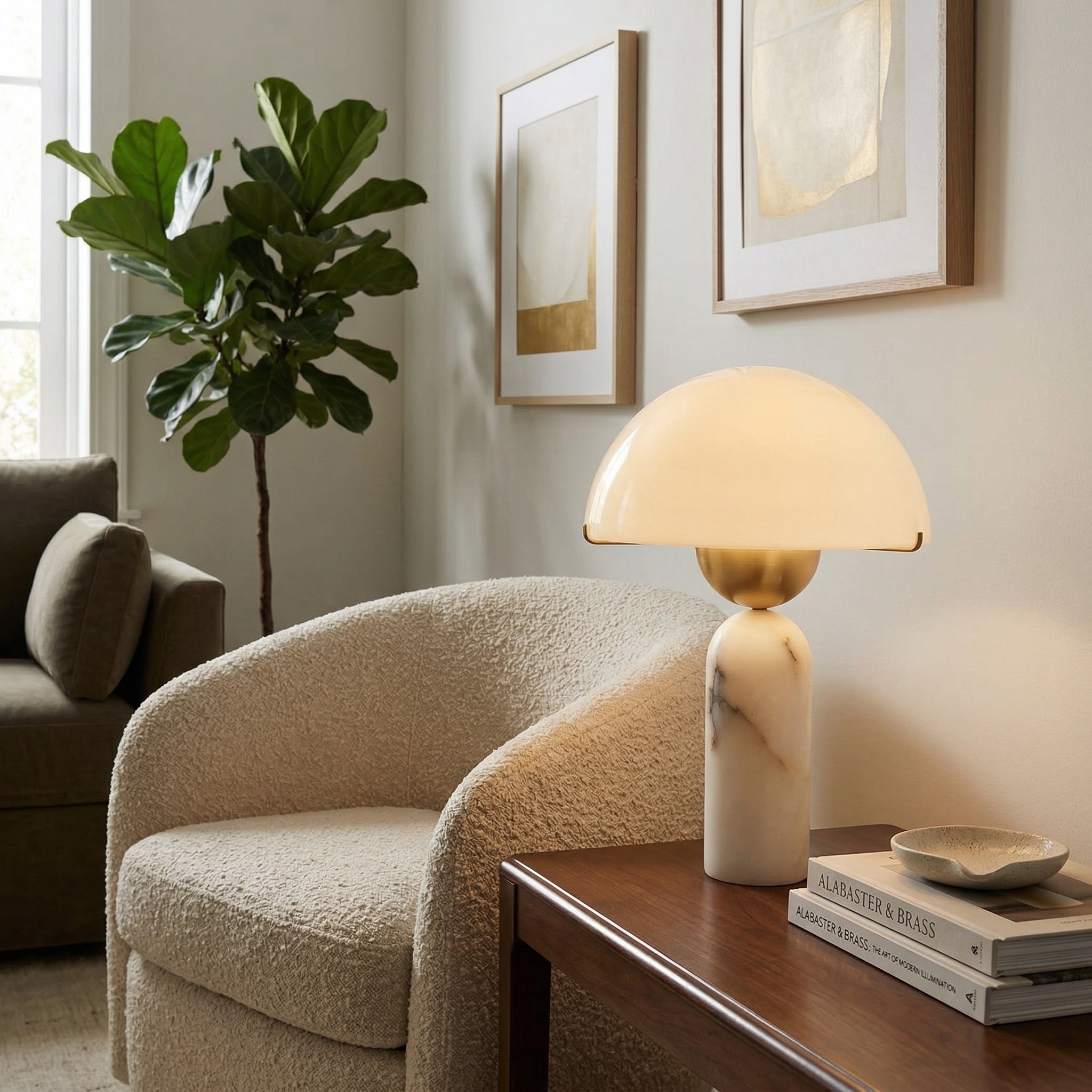 Peono Alabaster Table Lamp D440