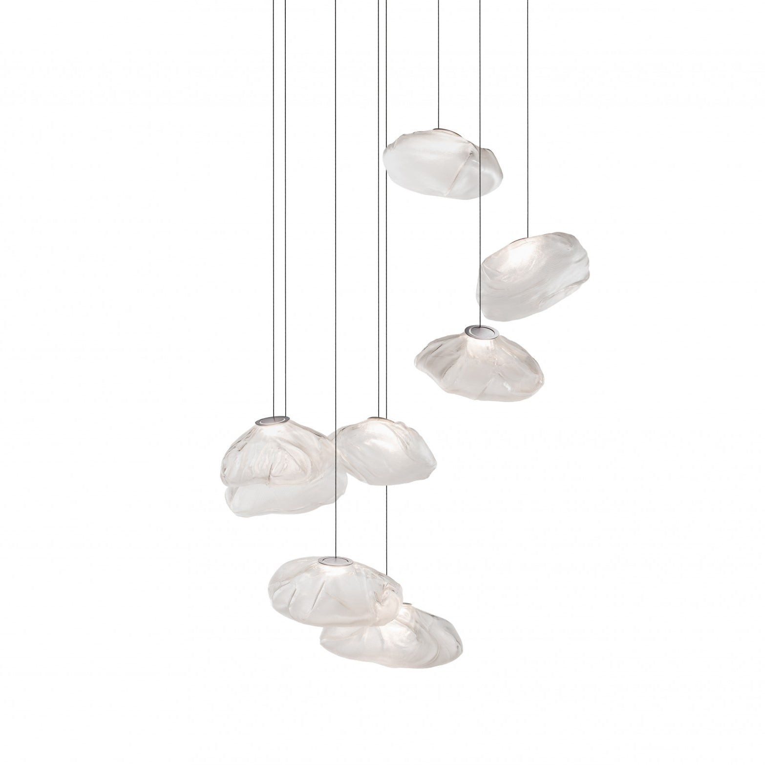 Multi-Head Irregular Glass Bubble Chandelier K216
