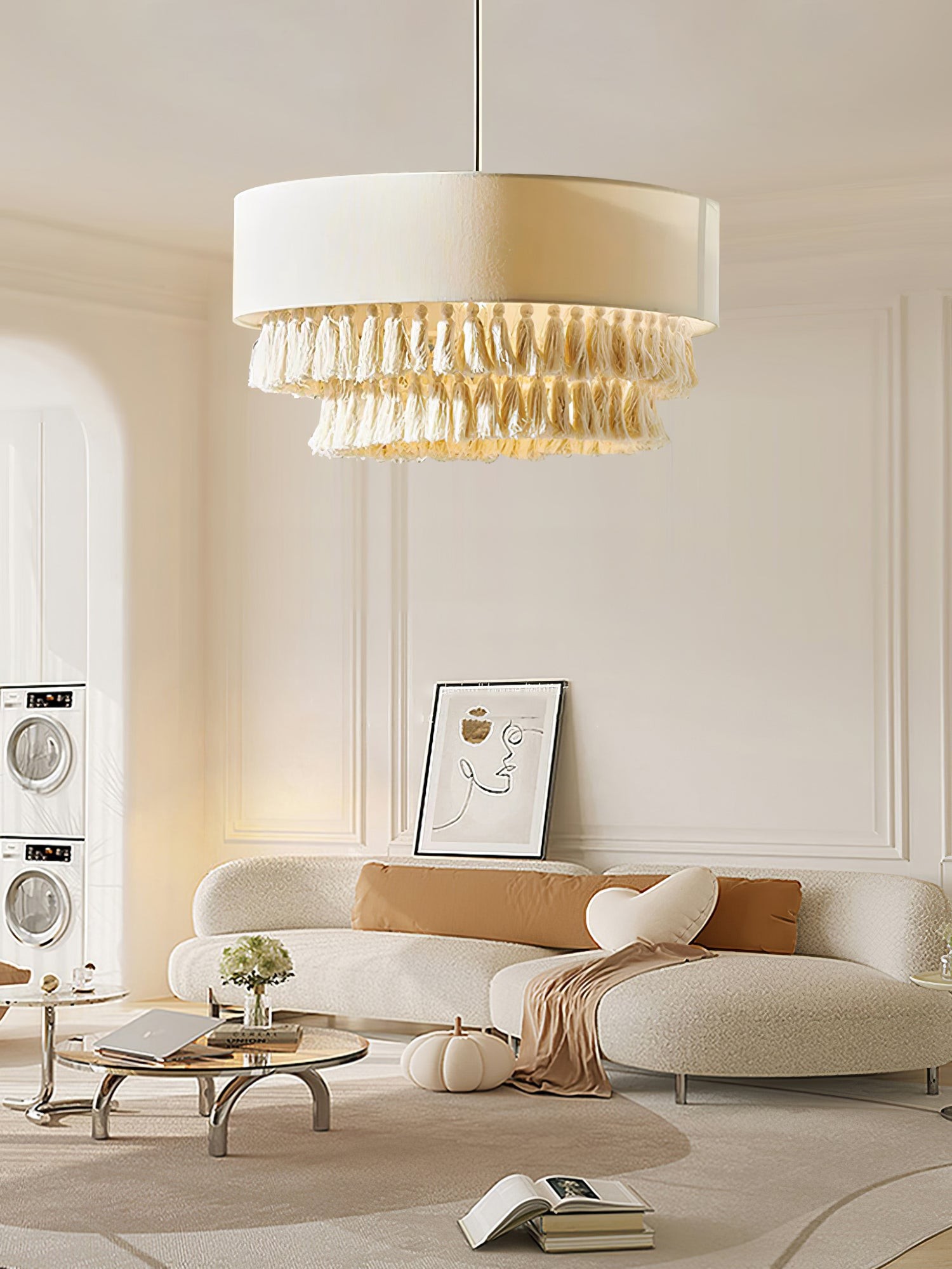 Bohemian Hemp Rope Tassel Chandelier K396