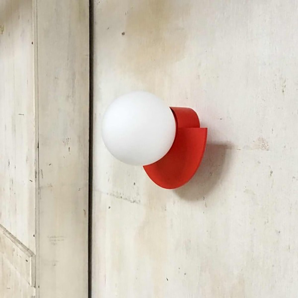 Nordic Candy Glass Orb Wall Lamp - Modern Colorful Sconce for Bedroom and Living Room K167