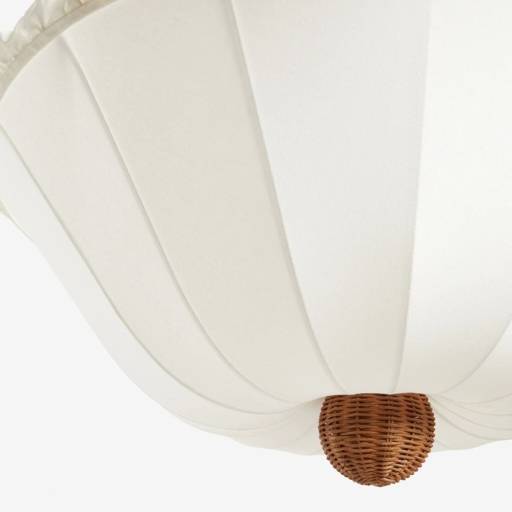 Wickara Woven Parasol Ceiling Light - Modern Flush Mount for Living Room K2050