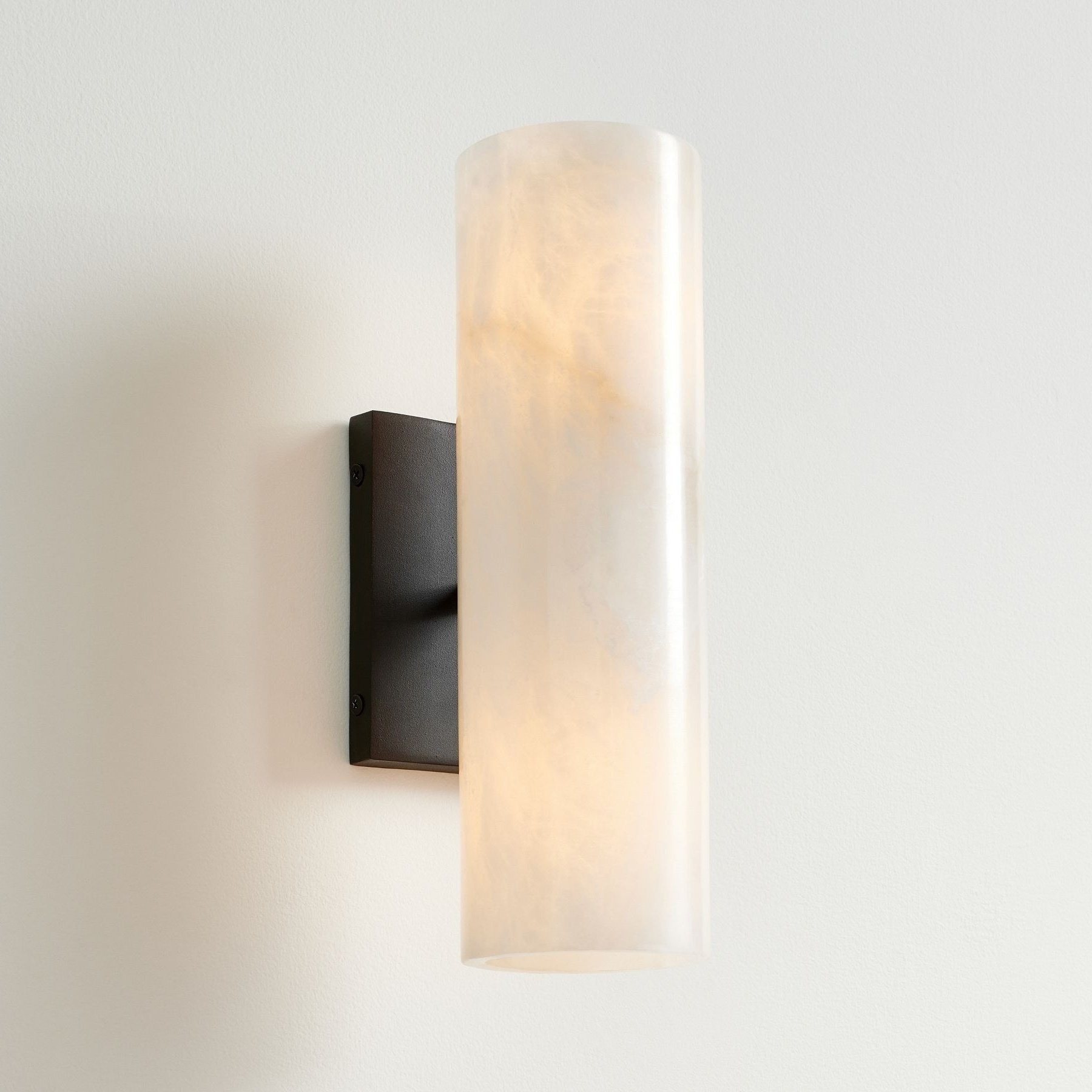 Wolvina Natural Marble Tube Sconce with Sleek Metal Details K1242