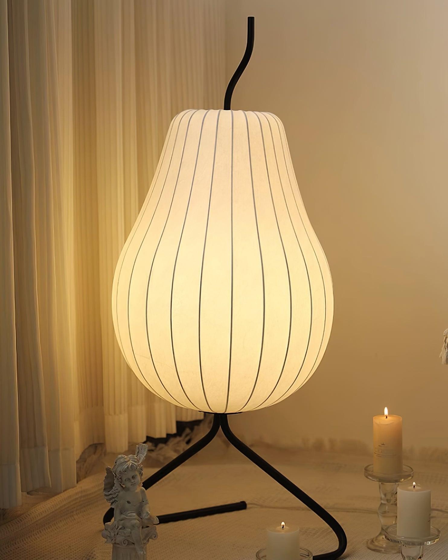 Pear-shaped Shite Floor Lamp Suitable For Living Room K581
