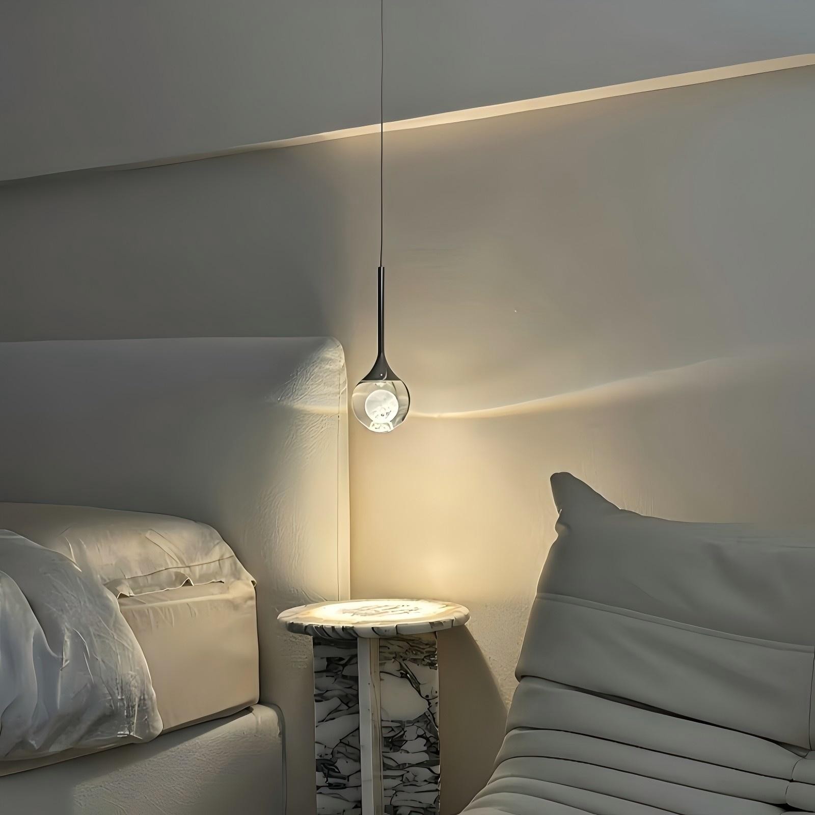 Moon Clear Glass Ball Pendant Light K787