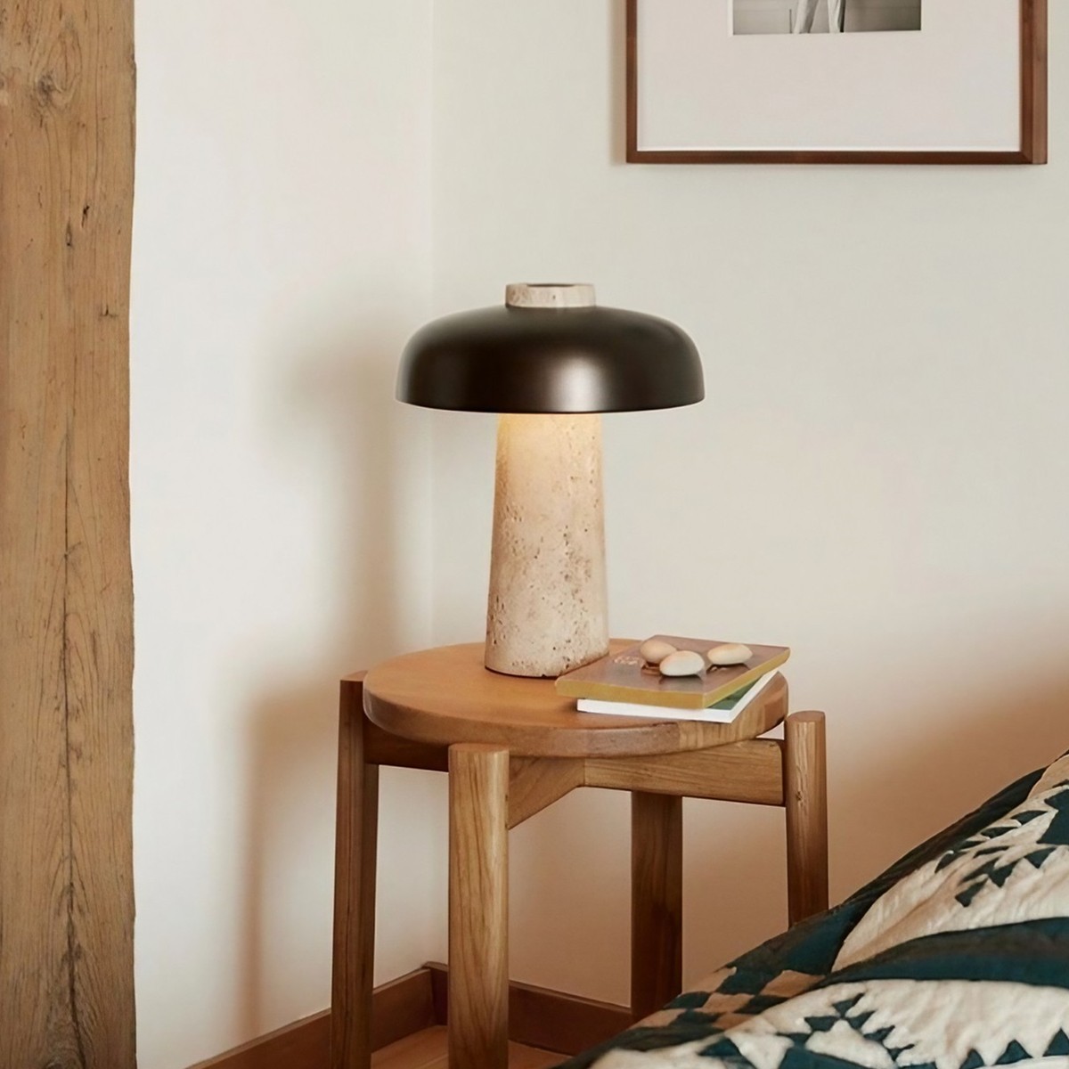 Metal Mushroom Natural Texture Table Lamp K689