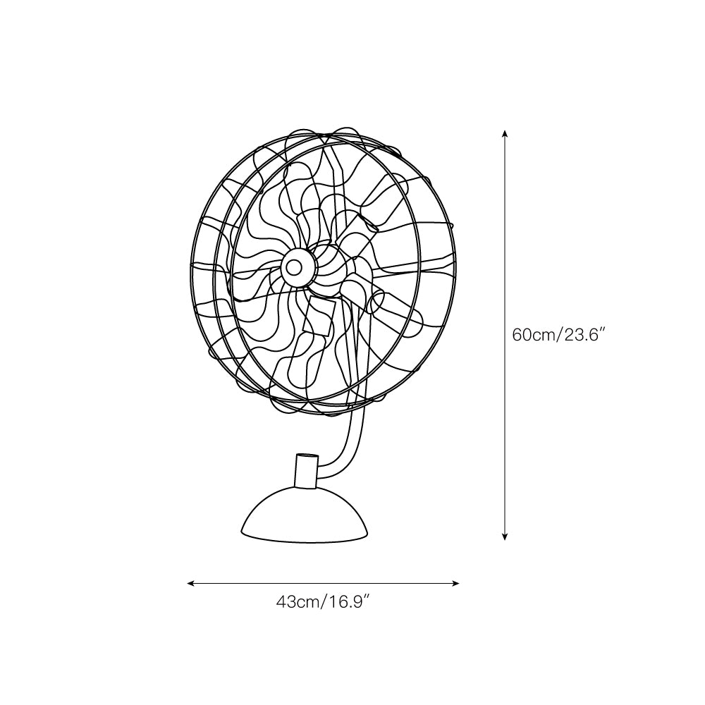 Old Style Fan Table Lamp D464