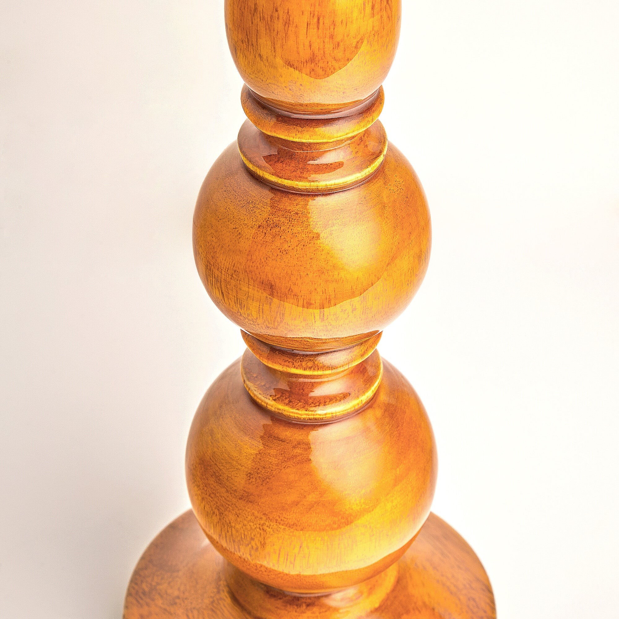 Grainora Wooden Base Fabric Shade Table Lamp - Modern Style for Living Room and Bedroom K2145