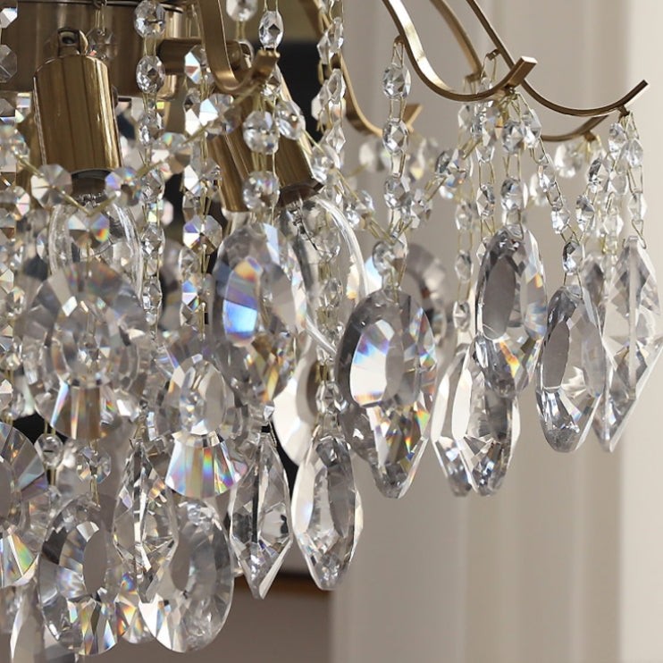 Vintage Sumptuous Teardrop Crystal Chandelier K1279