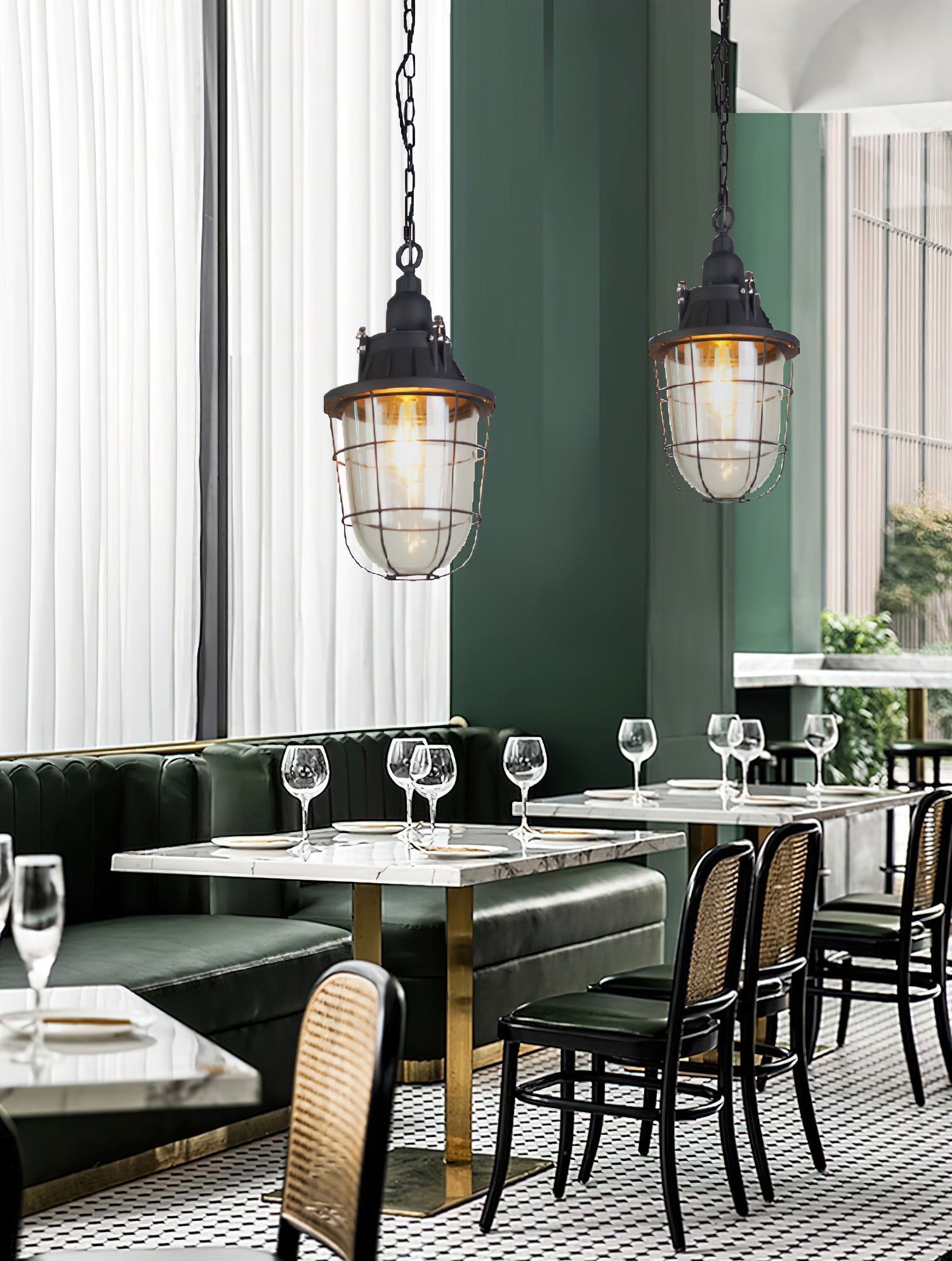 Bulkhead Cage Pendant Light D629