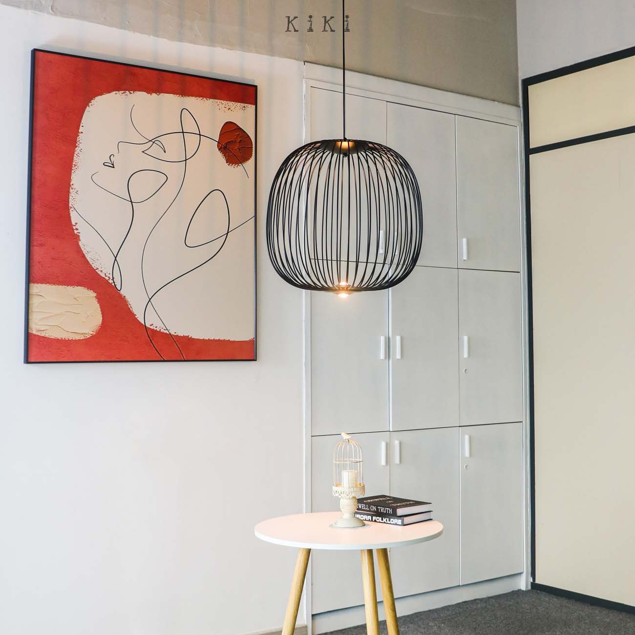 Modern Spokes Pendant Lamp - Artistic Birdcage Pendant Light for Dining Room